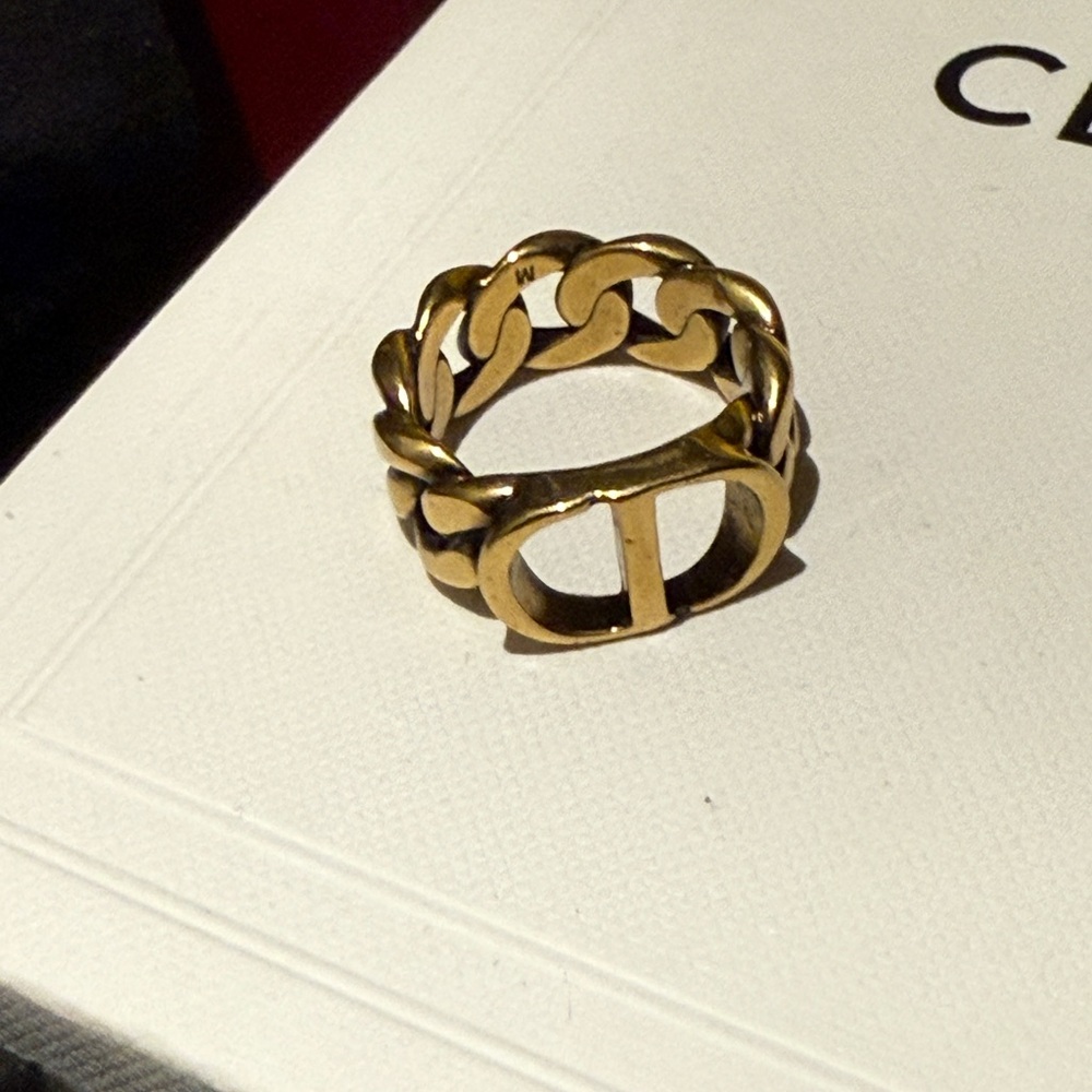 Dior Gold Chain Ring - Picture 2 of 3